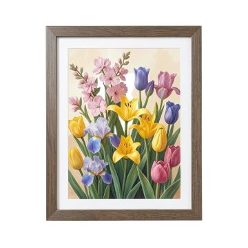 Morning Iris - 2 Piece Picture Frame Graphic Art Print Set On Paper