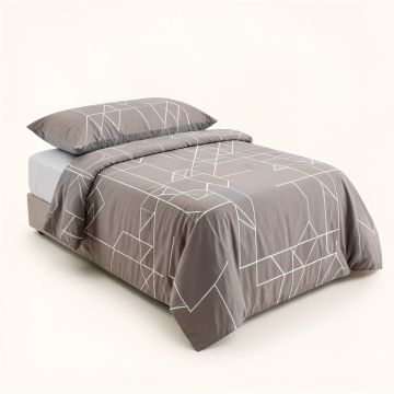 Adamson Geometric Maze Reversible Duvet Cover Set (synthetic illustration; no displayed measurements)
