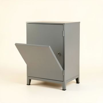 Meadow Bend Freestanding Pull-Out Hamper Cabinet - Gray (synthetic illustration; no displayed measurements)