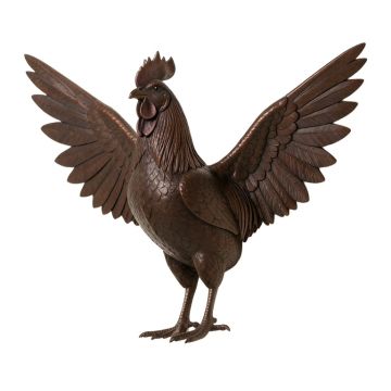 Rooster With 3D Wing Wall Décor