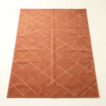 Maple Crest Rectangular Area Rug - Terracotta (synthetic illustration; no displayed measurements)