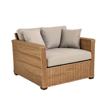 Falmouth 70 '' Wide Outdoor Wicker Loveseat With Cushions