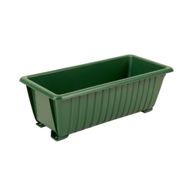 Meadow Brook Empty Railing Planter With Integral Brackets - Green