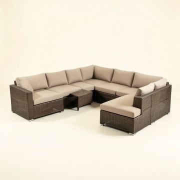 Baboucarr Patio 4 Piece Sectional Seating Group With Cushions (synthetic illustration; no displayed measurements)