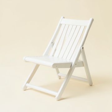 Vale Bridge Folding Outdoor Chair - White (synthetic illustration; no displayed measurements)