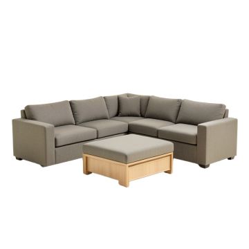 Fenech 116 '' Wide Symmetrical Modular Corner Sectional With Ottoman