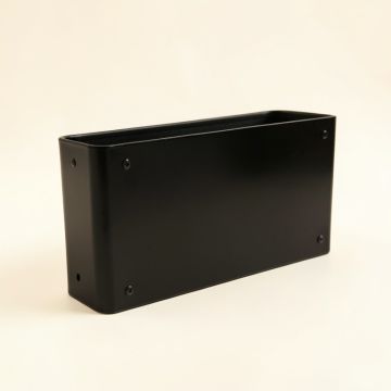 Slate Arc Empty Railing Planter With Integral Brackets - Black (synthetic illustration; no displayed measurements)