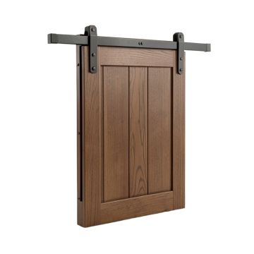 Classic Horseshoe Sliding Standard Single Track Barn Door Hardware Kit