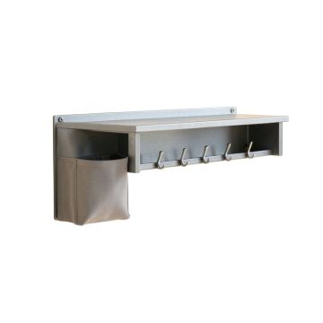 Hill Edge Wall-Mounted Entryway Organizer Shelf - Gray