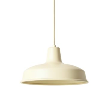 Brook Dale Pendant Light Suspended From One Plain Cable - Cream