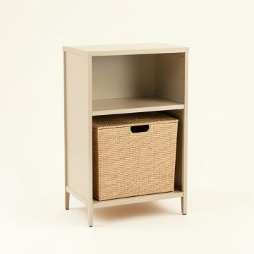 Hill Brook Freestanding Pull-Out Hamper Cabinet - Beige (synthetic illustration; no displayed measurements)
