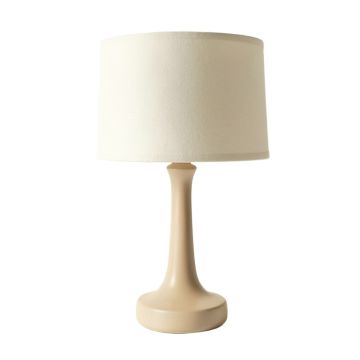 Vale Brook Table Lamp With A Plain Fabric Shade - Beige