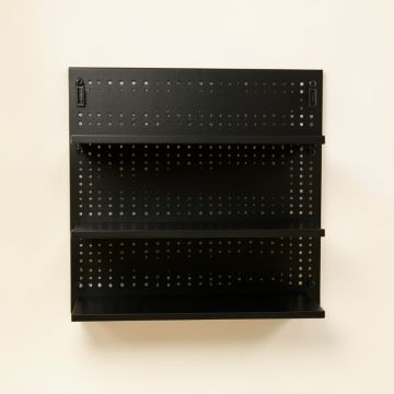 Cove Bluff Empty Wall-Mounted Tool Organizer Panel - Black (synthetic illustration; no displayed measurements)