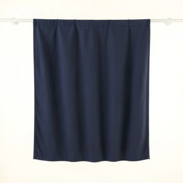 Reed Brook Shower Curtain Hanging Flat From A Plain Rod - Navy (synthetic illustration; no displayed measurements)