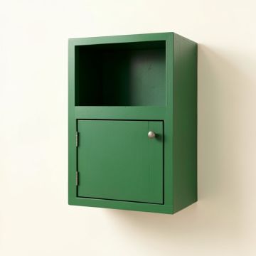 Meadow Brook Wall-Mounted Entry Cabinet - Green (synthetic illustration; no displayed measurements)