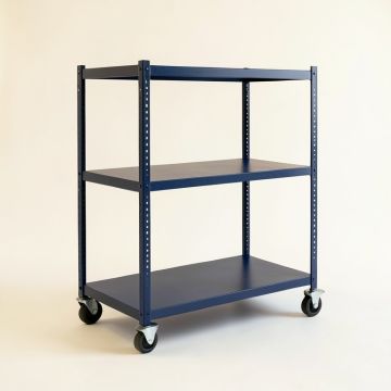 Briar Crest Empty Rolling Workshop Cart - Navy (synthetic illustration; no displayed measurements)