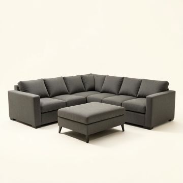 Longwood 84 '' Wide Reversible Modular Corner Sectional With Ottoman (synthetic illustration; no displayed measurements)