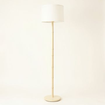 Rowan Crossing Floor Lamp With A Plain Fabric Shade - Ivory (synthetic illustration; no displayed measurements)