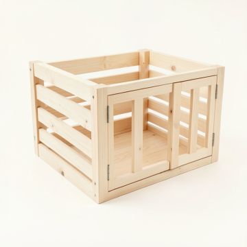 Stone Bend Empty Furniture-Style Pet Crate - Ivory (synthetic illustration; no displayed measurements)