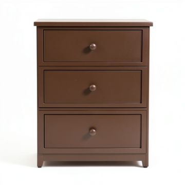 Bette 3 - Drawer Nightstand In Brown (synthetic illustration; no displayed measurements)