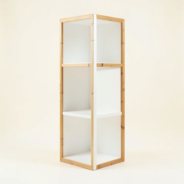 Dawn Branch Narrow Cubby Tower - White (synthetic illustration; no displayed measurements)