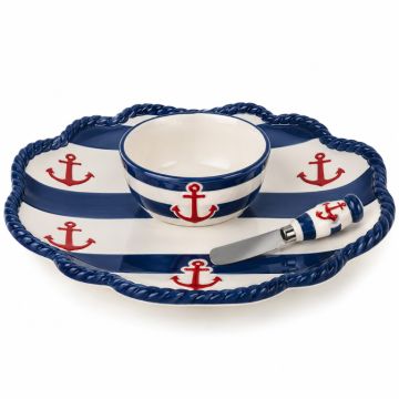 Dimick Anchors Away Chip And Dip Platter