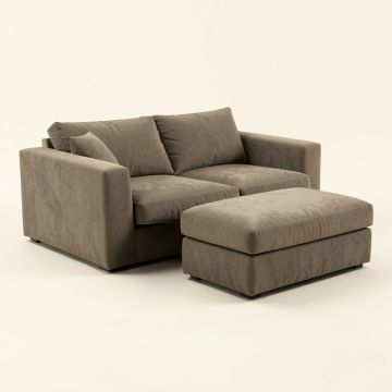 Cassadaga 99 '' Wide Microfiber/Microsuede Reversible Sleeper Sofa & Chaise With Ottoman (synthetic illustration; no displayed measurements)