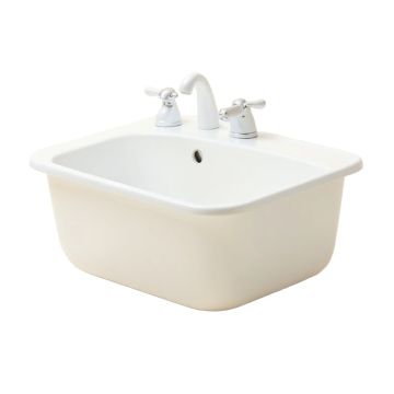 Farmstead 45-In X 25-In X 9-In Top-Mount/Wall-Mount Kitchen Sink With Two Faucet Holes