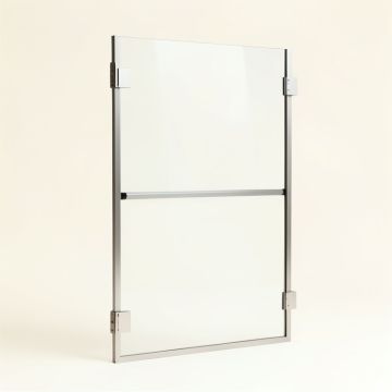 34 '' W X 72 '' H Door Opening Frameless Shower Door (synthetic illustration; no displayed measurements)