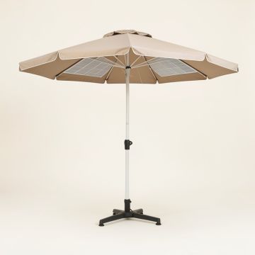 26 Led Solar Patio Rectangular Umbrella Outdoor 10 X 6.5Ft Market Table (synthetic illustration; no displayed measurements)