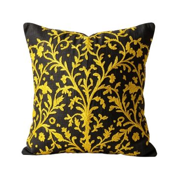 Ayesha Curry Embroidered Ogee Linen Throw Pillow (synthetic illustration; no displayed measurements)