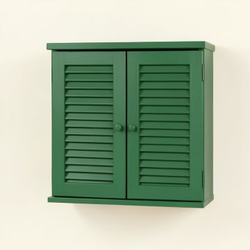 Sage Bridge Wall-Mounted Laundry Cabinet - Green (synthetic illustration; no displayed measurements)