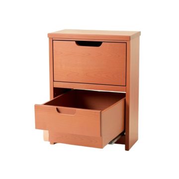 Cove Crossing Freestanding Pull-Out Hamper Cabinet - Terracotta