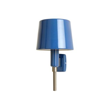 Elm Dale Wall Sconce Mounted On A Plain Wall - Blue