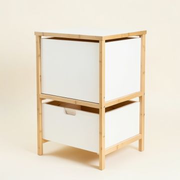 Juniper Bluff Freestanding Pull-Out Hamper Cabinet - White (synthetic illustration; no displayed measurements)
