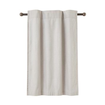 Berwick Linen Blend Solid Semi-Sheer Rod Pocket Single Curtain Panel
