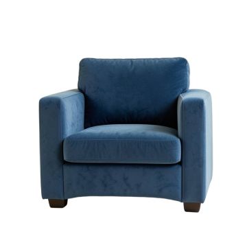 Heath Bluff Upholstered Armchair - Blue