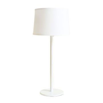 Spruce Crossing Floor Lamp With A Plain Fabric Shade - White