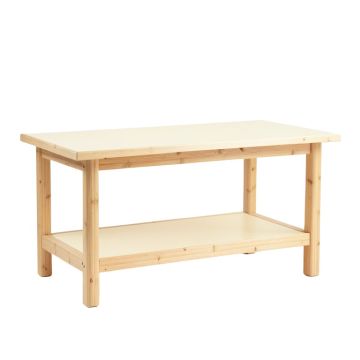 Flint Crest Empty Workshop Workbench - Cream (synthetic illustration; no displayed measurements)