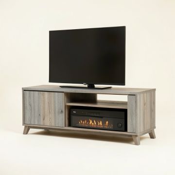 Dake Tv Stand For Tvs Up To 78 '' With Electric Fireplace Included (synthetic illustration; no displayed measurements)