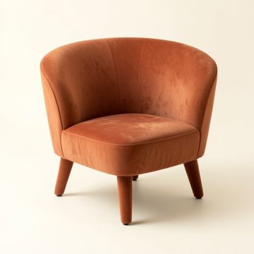 Stone Bluff Upholstered Armchair - Terracotta (synthetic illustration; no displayed measurements)