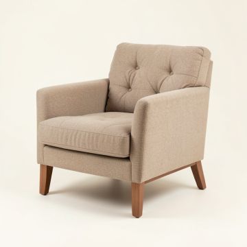 Peaslee 38 '' Wide Tufted Polyester Armchair (synthetic illustration; no displayed measurements)