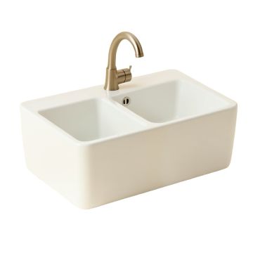 33 '' L X 18 '' W Double Basin Farmhouse Kitchen Sink