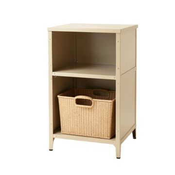 Maple Bluff Freestanding Pull-Out Hamper Cabinet - Beige
