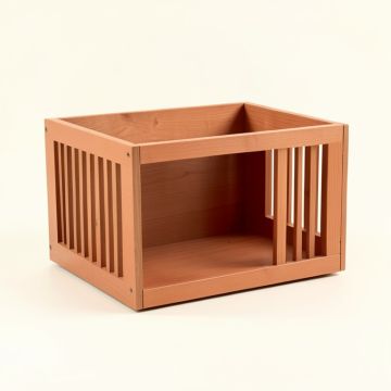 Wren Arc Empty Furniture-Style Pet Crate - Terracotta (synthetic illustration; no displayed measurements)