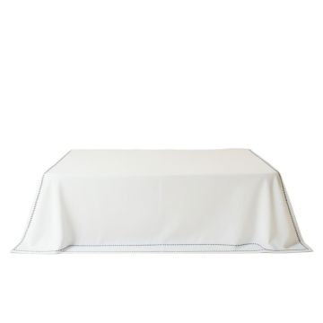 Field Edge Flat Bed Sheet - White