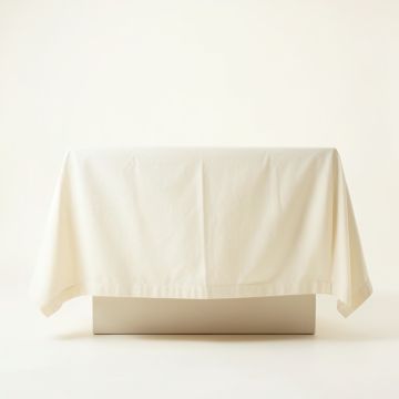Pine Bridge Flat Bed Sheet - Cream (synthetic illustration; no displayed measurements)