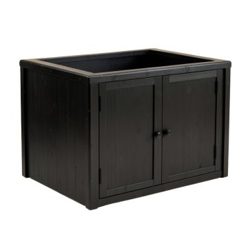 Harbor Bluff Empty Furniture-Style Litter Enclosure - Black