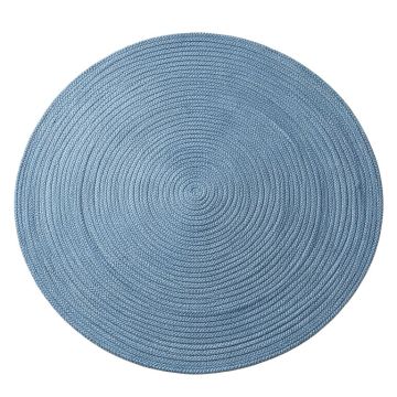 Field Bluff Round Area Rug - Blue