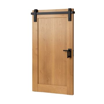 Flush Manufactured Wood Finish Barn Door With Installation Hardware Kit